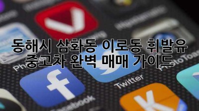 동해시 삼화동 이로동 휘발유 중고차, 완벽 매매 가이드!